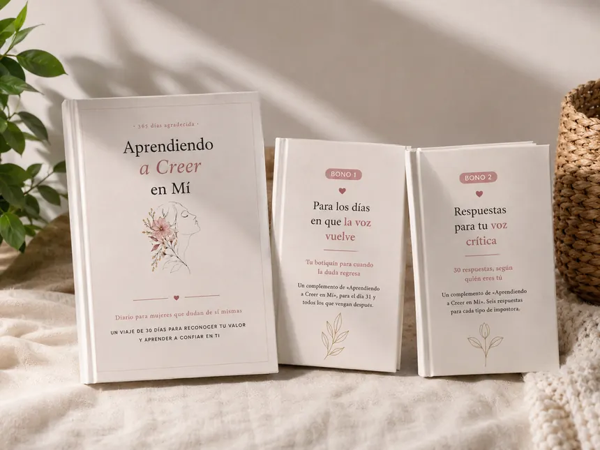 El diario Aprendiendo a Creer en Mí junto a sus 2 bonos
